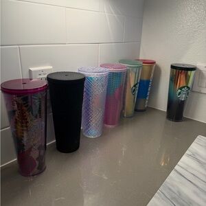 Starbucks Vibrant Tumbler Set with Black and Multicolor Designs price is for all